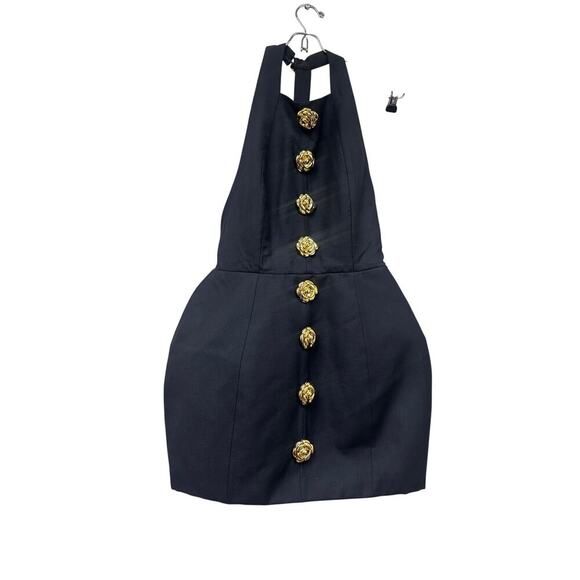 REVOLVE Atoir NWT Black Gold Tiffany Mini Dress Size 2 XS Luxury Birthday Unique - Picture 5 of 15